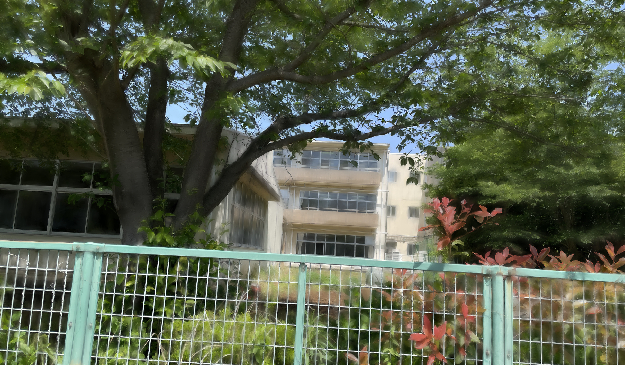 神聖かまってちゃん聖地巡礼、学校の校舎の画像